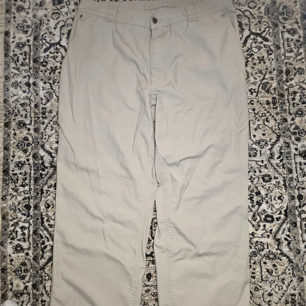 Duluth Trading Co Cotton Cargo Work Pants Khaki Mens 40x32 Workwear Utility